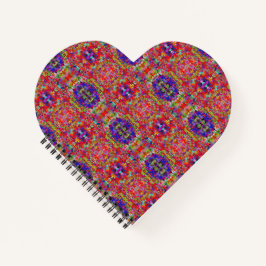 Cuaderno patrón rojo reflejado