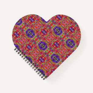 Cuaderno patrón rojo reflejado