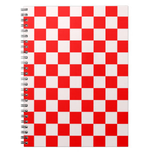 Cuaderno Patrón rojo y blanco controlado