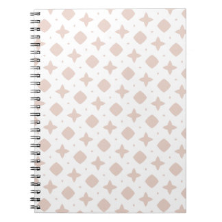 Cuaderno Patrón rosa boho, retro moderno de mediados de sig