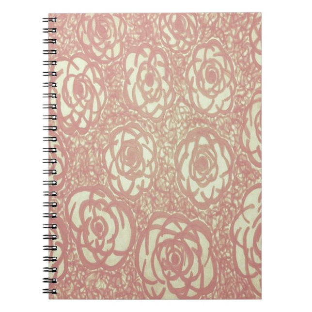 Cuaderno Patrón rosa de bonito (Frente)