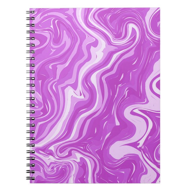 Cuaderno Patrón rosa de mármol sin soldadura (Frente)