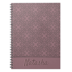 Cuaderno Patrón Rosa de polvo personalizado