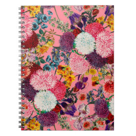 Cuaderno Patrón rosa floral