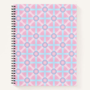 Cuaderno Patrón Rosa, Púrpura y Azul Claro Adorable