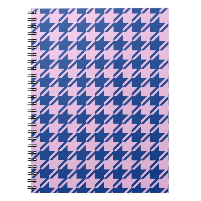 Cuaderno Patrón rosa y azul de Houndstap (Frente)