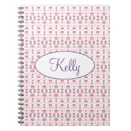 Cuaderno Patrón Rosa Y Mauve