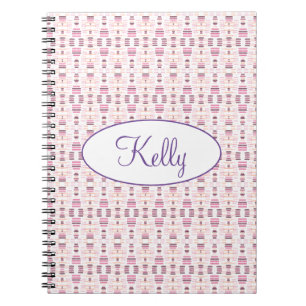 Cuaderno Patrón Rosa Y Mauve