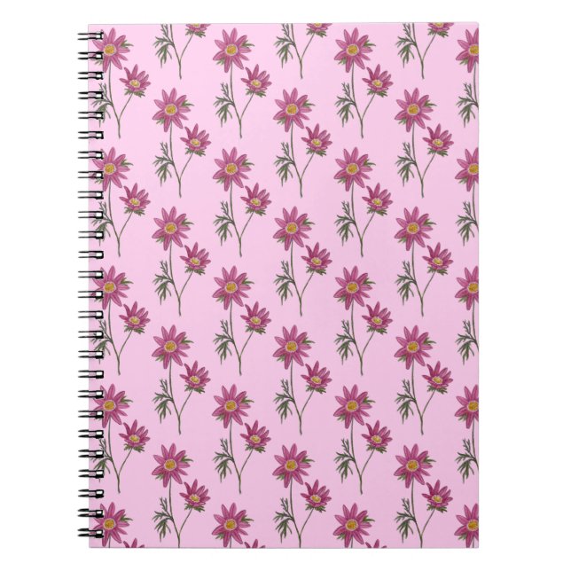 Cuaderno Patrón rosado del portátil Dill Daisy (Frente)