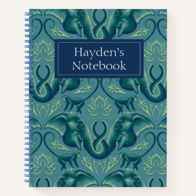 Cuaderno Patrón Safari Tranquilo - El Lotus Blanco (Anverso)