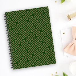 Cuaderno Patrón Sayagata, japonés, verde y oro