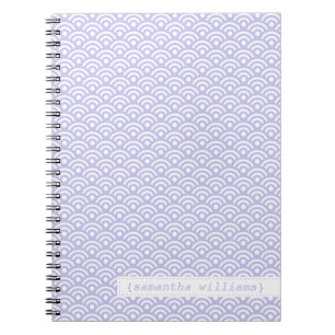 Cuaderno Patrón Seigaiha japonés de lavanda