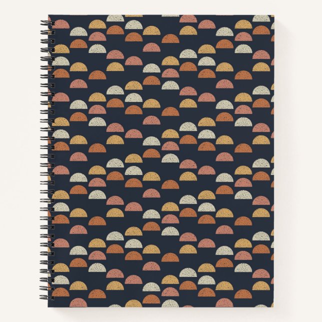 Cuaderno Patrón semicírculo geométrico (Anverso)