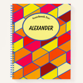 Cuaderno Patrón simétrico de color negrita