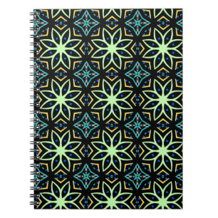 Cuaderno Patrón simétrico floral sin soldadura