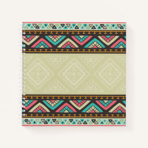 Cuaderno Patrón simple de tiki tribal étnico   Portátil