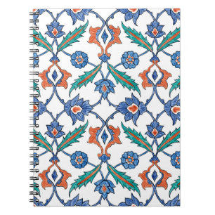 Cuaderno Patrón sin brillo con adorno floral imitándome