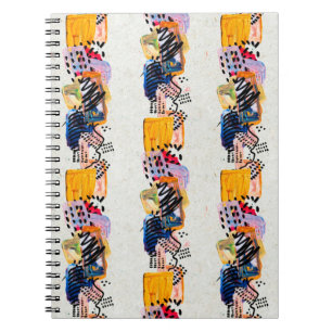 Cuaderno Patrón sin brillo con trazos de pintura dibujados