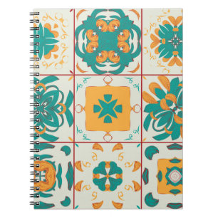 Cuaderno Patrón sin brillo de 9 arabic tilesabstract, a