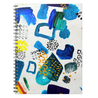 Cuaderno Patrón sin brillo hecho con trazos de pintura dibu