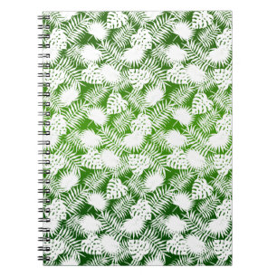 CUADERNO PATRÓN SIN COSTURAS DE HOJAS VERDE BLANCO