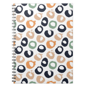 Cuaderno Patrón sin costuras de puntos Polka. Ilustracion d
