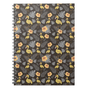 Cuaderno Patrón sin fisuras de flor y hojas
