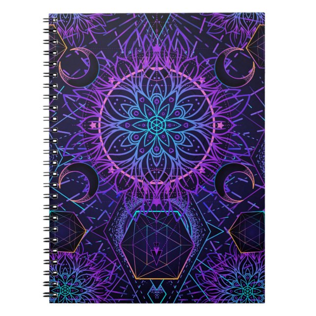 Cuaderno Patrón sin fisuras de geometría sagrada. Símbolos  (Frente)