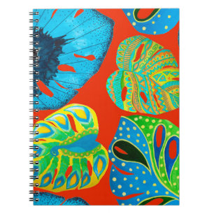 Cuaderno Patrón sin fisuras de hojas tropicales
