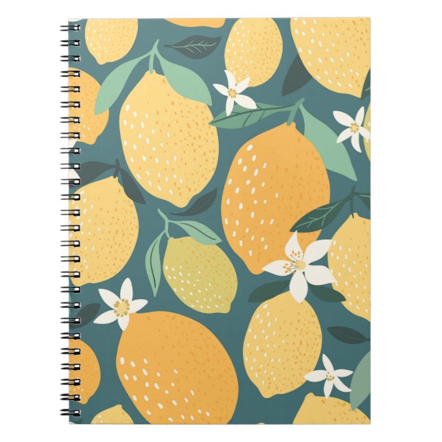 Cuaderno Patrón sin fisuras de limón (Frente)