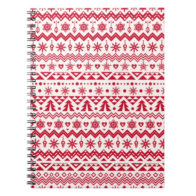 Cuaderno Patrón sin fisuras de los Navidades festivos. (Frente)