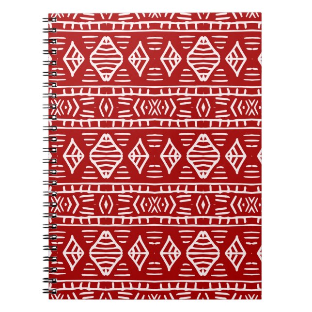 Cuaderno Patrón sin fisuras de rayas pintadas a mano con et (Frente)