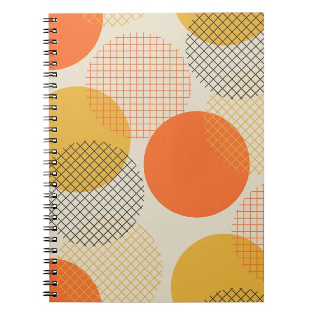 Cuaderno Patrón sin fisuras del círculo geométrico (Frente)