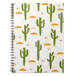 Cuaderno Patrón sin foco, cactus, textura de arena, st mexi