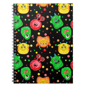 Cuaderno Patrón sin foco con acuarela pintada a mano lindo