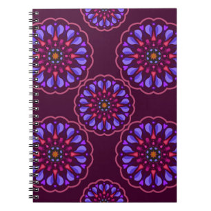 Cuaderno Patrón sin foco con adorno de arte étnico mandala.