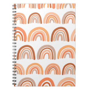 Cuaderno Patrón sin foco con arco iris. Textura dibujada a