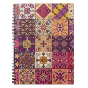 Cuaderno Patrón sin foco con azulejos portugueses en talave