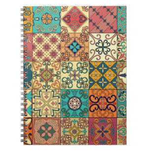Cuaderno Patrón sin foco con azulejos portugueses en talave