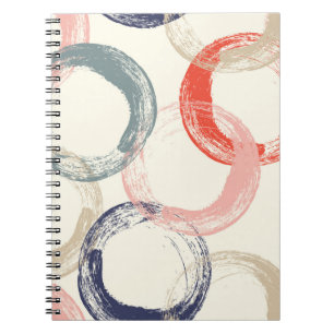 Cuaderno Patrón sin foco con círculos acuáticos coloridos