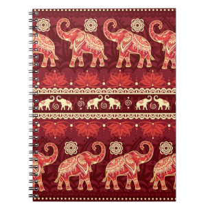 Cuaderno Patrón sin foco con elefantes