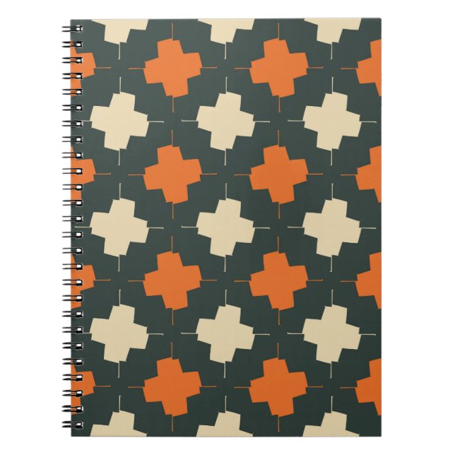 Cuaderno Patrón sin foco con elementos geométricos brillant (Frente)