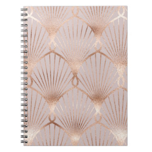 Cuaderno Patrón sin foco con formas de hoja de oro