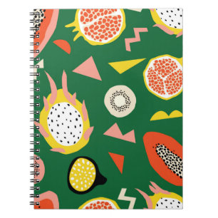 Cuaderno Patrón sin foco con frutos tropicales
