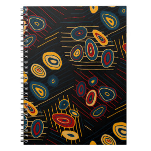 Cuaderno Patrón sin foco con garabatos abstractos modernos.