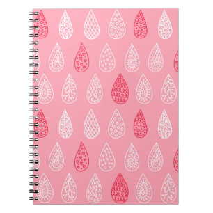 Cuaderno Patrón sin foco con gotas de agua doodal
