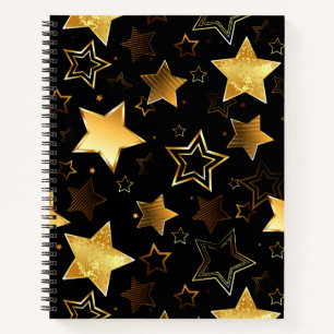 Cuaderno Patrón sin foco con las estrellas doradas