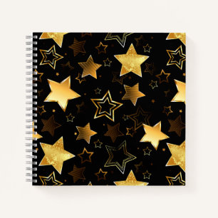 Cuaderno Patrón sin foco con las estrellas doradas