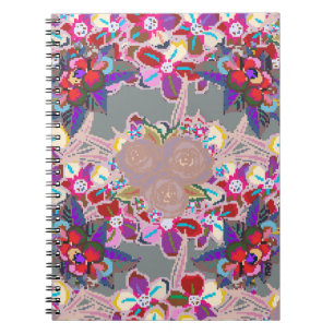 Cuaderno Patrón sin foco con motivos florales. Patata sin f