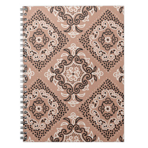 Cuaderno Patrón sin foco con ornamento de acuarela